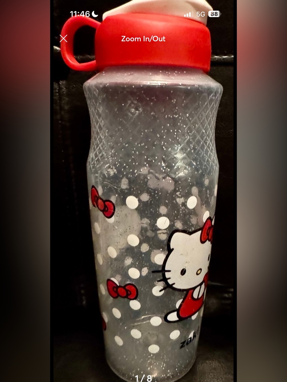 Hello Kitty Water Bottle with Red lid